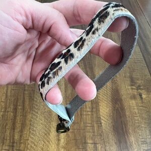 EUC Wristlet Hair on Hide Leather Cheetah Wristlet Strap